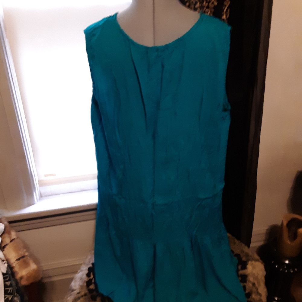 Teal embroidered sun dress - Picture 3 of 3